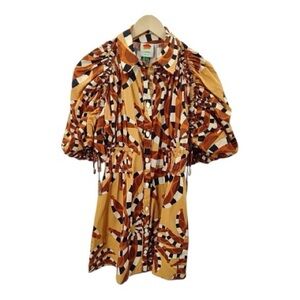 Farm Rio Banana Button Down Mini Dress NWT. Size Small